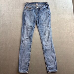 True Religion Section Skinny Jeans Light Wash Y2K Women's Size 25